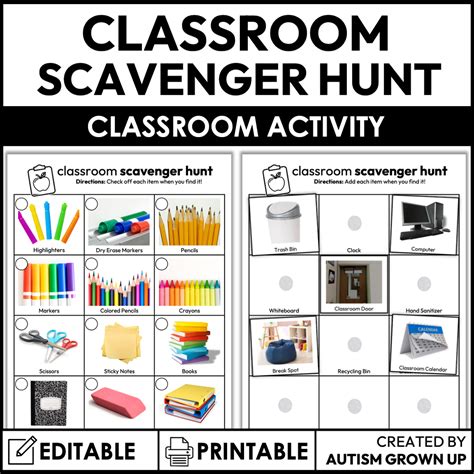 Classroom Scavenger Hunt for Special Education — Autism Grown Up