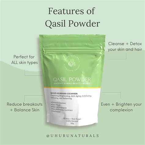 Uhuru Naturals Qasil Powder 20g - Ancient Somali Beauty Secret for Glowing Skin | Buy Now with ...