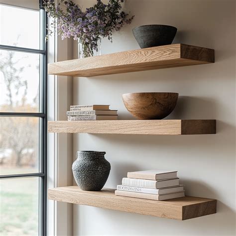 White Oak Floating Shelf - Brick Mill Furniture