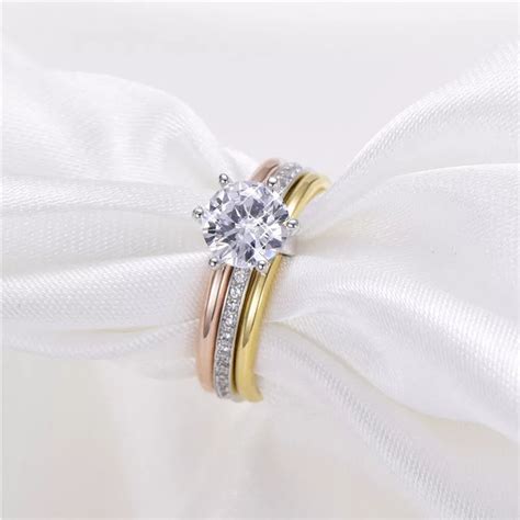 IDH JEWELLERY THREE COMBO RING WITH SOLITAIRE -RYRW001 – www.soosi.co.in
