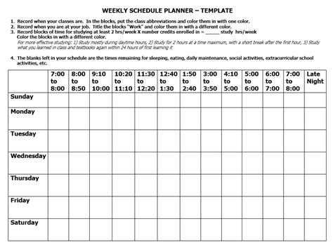 Class Schedule Printable 的图像结果