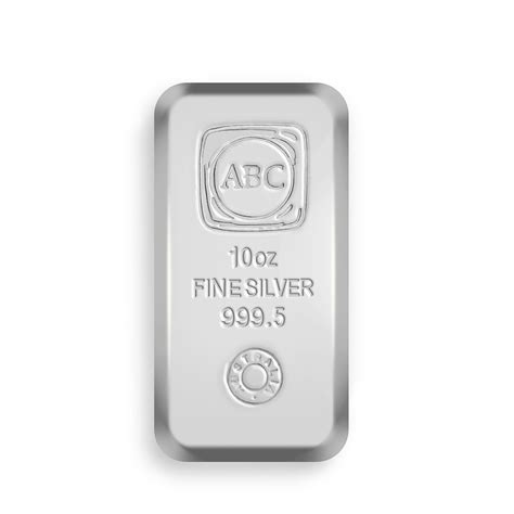 10oz Silver ABC Bullion Cast Bar | AVS Bullion