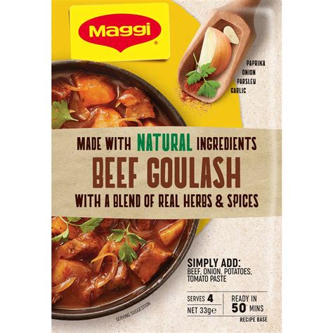 Calories in Maggi Dry Recipe Bases Beef Stroganoff calcount