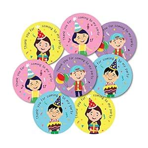 Buy weRevel Birthday Celebration Theme Thank You Party Stickers, 40 ...