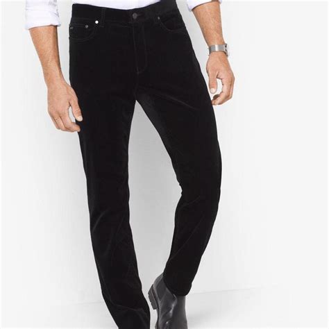 Michael Kors mens velvet pants in black. 30x32. 82%... - Depop