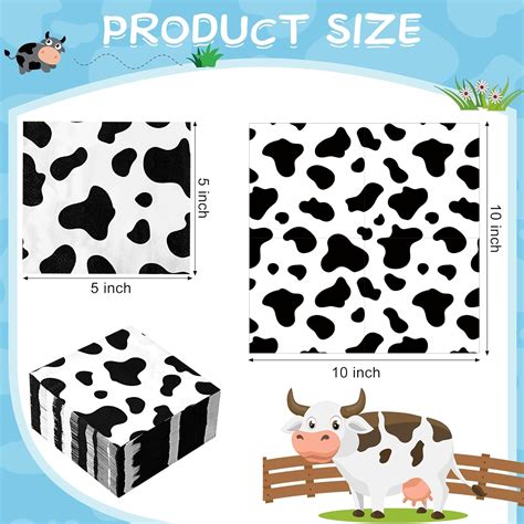 Chengu 100 Pieces Cow Print Napkins 2 Layers Cow India | Ubuy