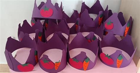 Vegetable Crown Activity - Prep 1 : Making vegetable crowns helps kids ...