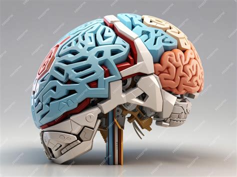Premium Photo | Detailed 3D Illustration of a Human Brain Anatomical Model