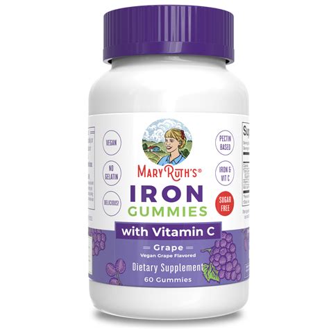 MaryRuth Organics | Iron Gummies with Vitamin C for Adults and Teens ...