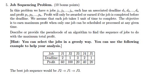 Image result for Job Sequence Problem