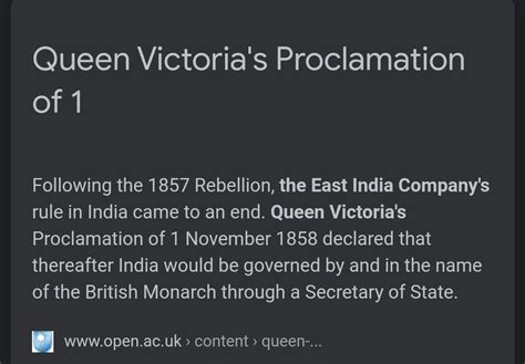 the proclamation issued in 1858 was known as ______ Act - Brainly.in