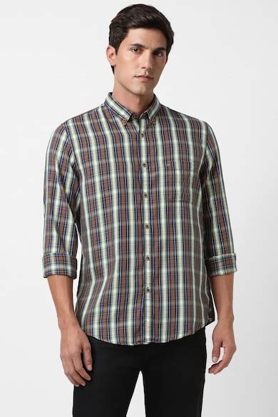 Buy Men Multi Slim Fit Check Full Sleeves Casual Shirt Online - 923008 ...