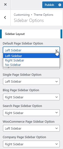Image result for Customize Sidebar Layout
