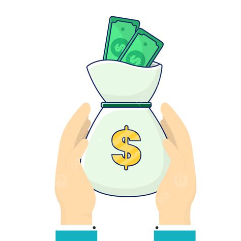 Money In Hand Cartoon