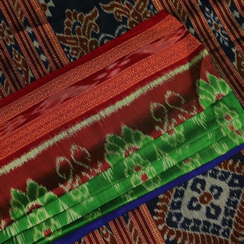 Green Ikkat Khandua Silk Saree | A242403028 – Priyadarshini Handloom