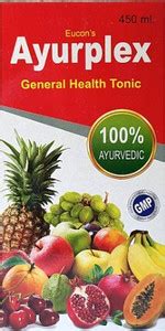 Ayurplex Syrup 450 ml For General Health Tonic (Pack of 1) Price in ...