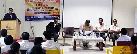 ORIENTATION AND INDUCTION PROGRAM – I YEAR B.TECH STUDENTS FOR A.Y. 2019-20