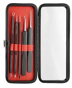 Foolzy Stainless Steel Anti-Slid Handle Blackhead Remover Tools Kit ...