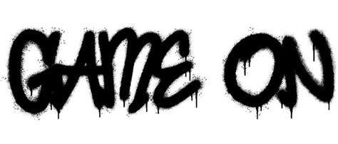 Spray Painted Graffiti Game On Word Gesprüht isoliert mit einem weißen ...