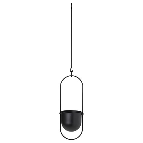 CHILISTRÅN hanging planter, in/outdoor black, 12 cm (4 ¾") - IKEA
