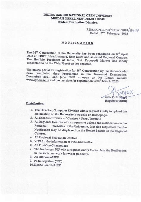 IGNOU-RC-Raipur- Announcements - - Notification regarding Online Portal ...