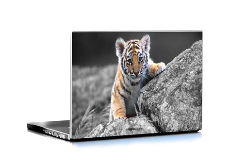 ISEE 360® Laptop Skin Cover Laminated Tiger Baby Stickers and Free ...