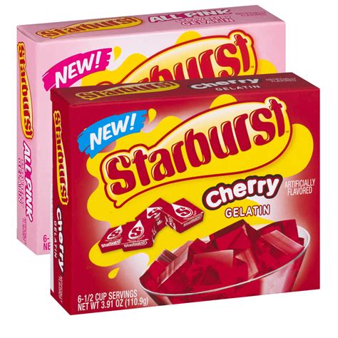 Starburst Gelatin All Pink Strawberry and Cherry Flavor Gluten Sugar ...