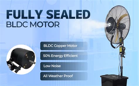 Buy HAVAI 26″ BLDC Mist Fan with Adjustable Height Rod | 41 L Tank | 4 ...