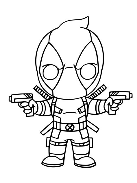 Nice Deadpool coloring page - Download, Print or Color Online for Free
