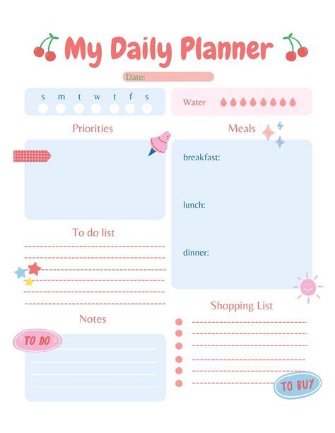 Image result for Daily Routine Planner