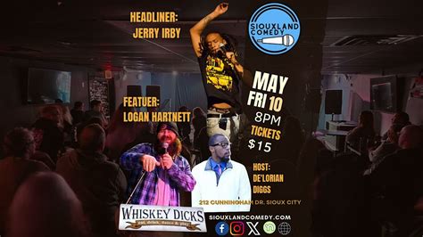 Comedy Night W/ Jerry Irby & Logan Hartnett, Whiskey Dicks Bar, Sioux ...