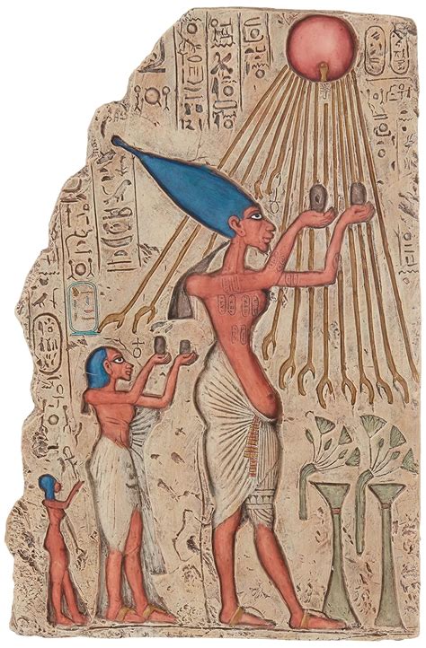 Design Toscano Pharaoh Akhenaten Offering to Aten The Sun Wall ...