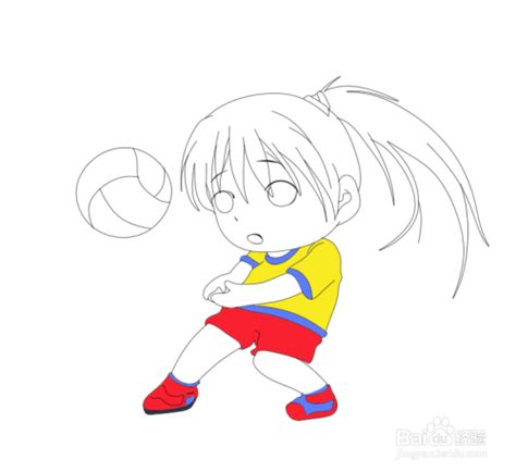 排球简笔画 的图像结果