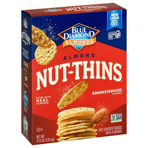 Blue Diamond Nut-Thins Smokehouse Nut And Rice Cracker Snacks - Shop ...