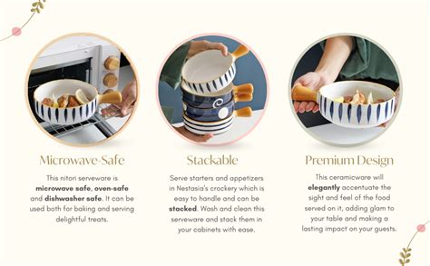 Buy Nestasia Nitori Teardrop Round Ceramic Serving Bowl with Handle ...