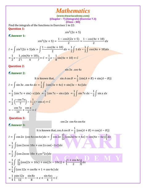 Image result for Exercise 7.3 Class 12th Q17