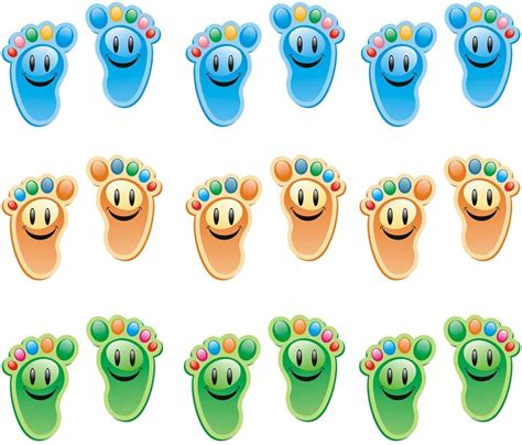 30 Pairs Kids Footprint Stickers for Classroom Floor | Ubuy India