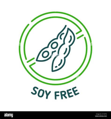 Soy free icon and sign, isolated vector symbol of crossed-out soybean ...