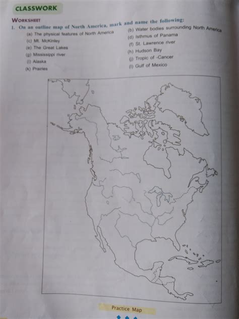 Map Of North America - Geography - Notes - Teachmint - Worksheets Library