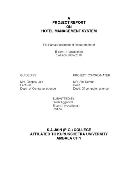 Hotel Management System Project Report Python MySQL 的图像结果