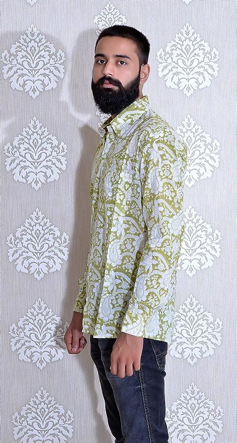 Men's Hand Block Bagru Print Full Sleeve Shirt – Jaipur Hand Block