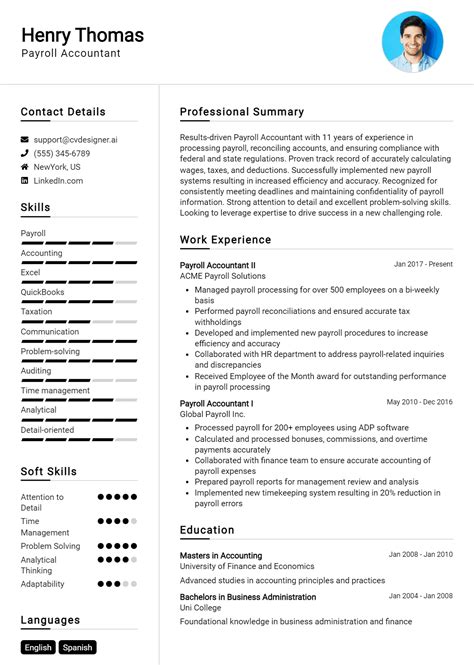 18 Payroll Specialist Resume Examples And Templates for 2026 - ResumeDesign.ai