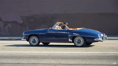 Custom, Gloss Navy Blue Mercedes-Benz 190SL Makes Los Angeles a Classic ...