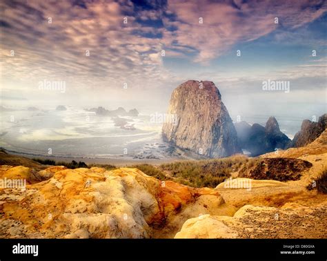 Seal Rock with sunrise. Oregon Stock Photo - Alamy