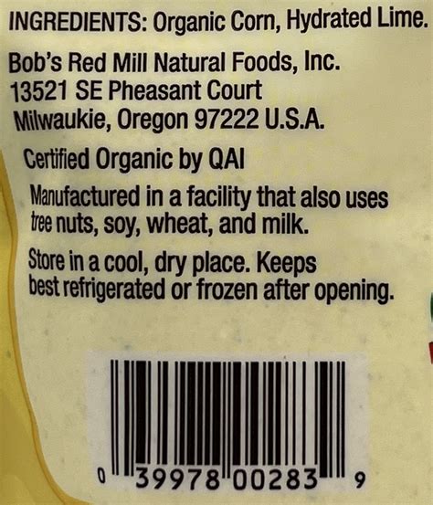 Bob’s Red Mill Organic Masa Harina - Packaged Food Reviews