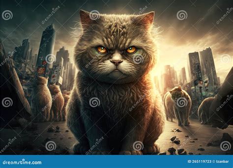 Two Evil Cats Bared Teeth Isolated On The White Vector Illustration ...