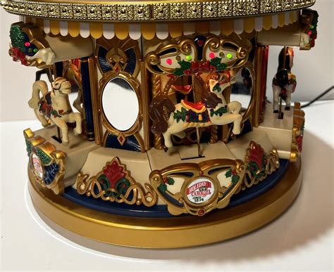 Vintage Mr. Christmas Carousel Lighted Animated Musical Holiday Merry ...