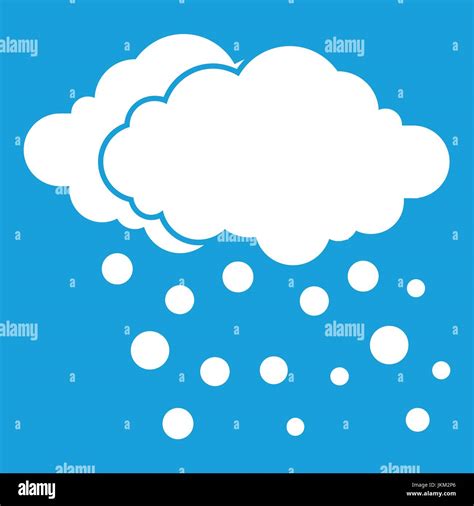 Cloud and snow icon white Stock Vector Image & Art - Alamy