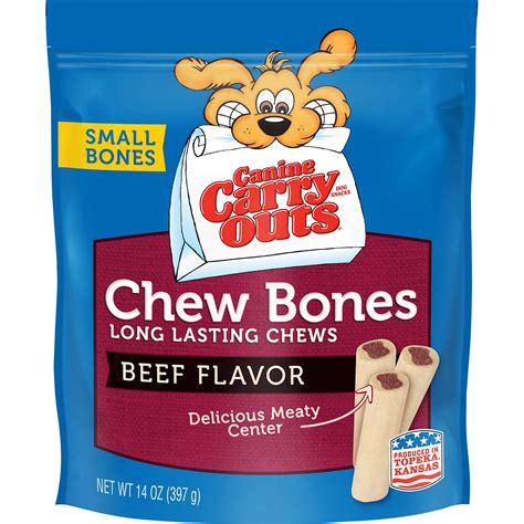 Canine Carry Outs Small Chew Bones Beef Flavor Dog Snacks, 14-Ounce Bag ...