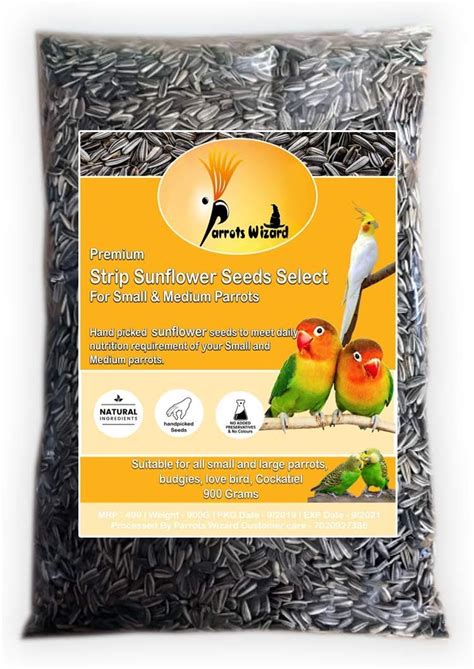 Buy Parrots Wizard All Life Stages Dry Bird Food Small Size Sunflower ...